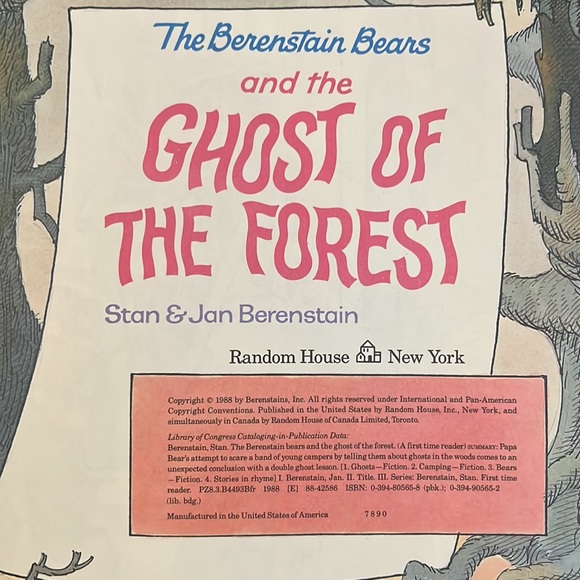 VTG 80s Berenstain Bears Books Learn about Strangers 🙌The Ghost of the forest - Picture 12 of 12